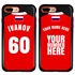 Personalized Russia Soccer Jersey Case for iPhone 7 Plus / 8 Plus – Hybrid – (Black Case, Red Silicone)

