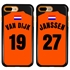 Personalized Netherlands Soccer Jersey Case for iPhone 7 Plus / 8 Plus – Hybrid – (Black Case, Orange Silicone)
