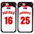 Personalized Serbia Soccer Jersey Case for iPhone 7 Plus / 8 Plus – Hybrid – (Black Case, Red Silicone)
