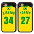 Personalized Brazil Soccer Jersey Case for iPhone 7/8/SE – Hybrid – (Black Case, Black Silicone)
