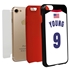 Personalized USA Soccer Jersey Case for iPhone 7/8/SE – Hybrid – (Black Case, Red Silicone)
