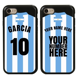 
Personalized Argentina Soccer Jersey Case for iPhone 7/8/SE – Hybrid – (Black Case, Black Silicone)