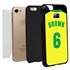 Personalized Australia Soccer Jersey Case for iPhone 7/8/SE – Hybrid – (Black Case, Black Silicone)
