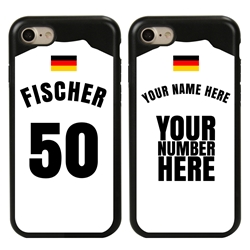 
Personalized Germany Soccer Jersey Case for iPhone 7/8/SE – Hybrid – (Black Case, Black Silicone)