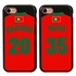 Personalized Portugal Soccer Jersey Case for iPhone 7/8/SE – Hybrid – (Black Case, Red Silicone)
