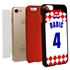 Personalized Croatia Soccer Jersey Case for iPhone 7/8/SE – Hybrid – (Black Case, Red Silicone)
