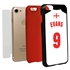 Personalized England Soccer Jersey Case for iPhone 7/8/SE – Hybrid – (Black Case, Red Silicone)
