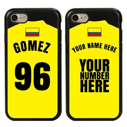 
Personalized Colombia Soccer Jersey Case for iPhone 7/8/SE – Hybrid – (Black Case, Black Silicone)