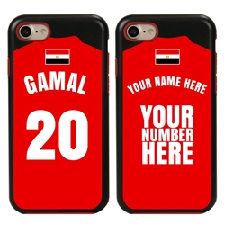 
Personalized Egypt Soccer Jersey Case for iPhone 7/8/SE – Hybrid – (Black Case, Red Silicone)