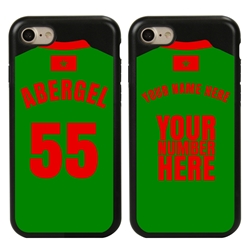 
Personalized Morocco Soccer Jersey Case for iPhone 7/8/SE – Hybrid – (Black Case, Black Silicone)
