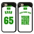 Personalized Saudi Arabia Soccer Jersey Case for iPhone 7/8/SE – Hybrid – (Black Case, Black Silicone)
