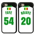 Personalized Senegal Soccer Jersey Case for iPhone 7/8/SE – Hybrid – (Black Case, Black Silicone)
