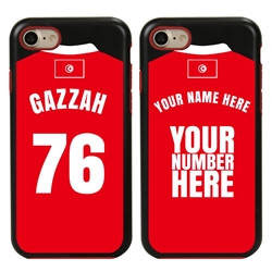 
Personalized Tunisia Soccer Jersey Case for iPhone 7/8/SE – Hybrid – (Black Case, Red Silicone)