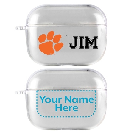 Clemson Tigers Custom Clear Case for AirPods Pro
