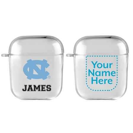 North Carolina Tar Heels Custom Clear Case for AirPods
