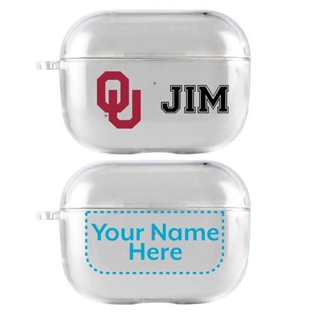 Oklahoma Sooners Custom Clear Case for AirPods Pro
