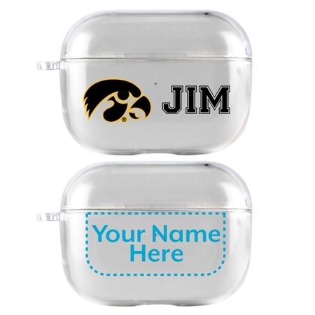 Iowa Hawkeyes Custom Clear Case for AirPods Pro
