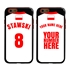 Personalized Poland Soccer Jersey Case for iPhone 6 / 6s – Hybrid – (Black Case, Red Silicone)
