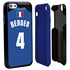 Personalized France Soccer Jersey Case for iPhone 6 / 6s – Hybrid – (Black Case, Blue Silicone)
