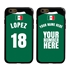 Personalized Mexico Soccer Jersey Case for iPhone 6 / 6s – Hybrid – (Black Case, Black Silicone)
