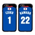 Personalized Japan Soccer Jersey Case for iPhone 6 / 6s – Hybrid – (Black Case, Blue Silicone)
