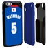 Personalized Japan Soccer Jersey Case for iPhone 6 / 6s – Hybrid – (Black Case, Blue Silicone)
