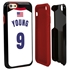 Personalized USA Soccer Jersey Case for iPhone 6 / 6s – Hybrid – (Black Case, Red Silicone)
