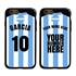 Personalized Argentina Soccer Jersey Case for iPhone 6 / 6s – Hybrid – (Black Case, Black Silicone)
