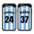 Personalized Argentina Soccer Jersey Case for iPhone 6 / 6s – Hybrid – (Black Case, Black Silicone)
