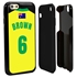 Personalized Australia Soccer Jersey Case for iPhone 6 / 6s – Hybrid – (Black Case, Black Silicone)
