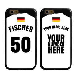 
Personalized Germany Soccer Jersey Case for iPhone 6 / 6s – Hybrid – (Black Case, Black Silicone)
