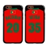 Personalized Portugal Soccer Jersey Case for iPhone 6 / 6s – Hybrid – (Black Case, Red Silicone)

