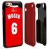 Personalized Denmark Soccer Jersey Case for iPhone 6 / 6s – Hybrid – (Black Case, Red Silicone)
