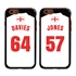 Personalized England Soccer Jersey Case for iPhone 6 / 6s – Hybrid – (Black Case, Red Silicone)
