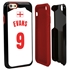 Personalized England Soccer Jersey Case for iPhone 6 / 6s – Hybrid – (Black Case, Red Silicone)
