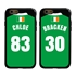 Personalized Ireland Soccer Jersey Case for iPhone 6 / 6s – Hybrid – (Black Case, Black Silicone)

