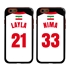 Personalized Iran Soccer Jersey Case for iPhone 6 / 6s – Hybrid – (Black Case, Red Silicone)
