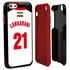 Personalized Iran Soccer Jersey Case for iPhone 6 / 6s – Hybrid – (Black Case, Red Silicone)
