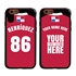 Personalized Panama Soccer Jersey Case for iPhone 6 / 6s – Hybrid – (Black Case, Red Silicone)
