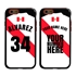 Personalized Peru Soccer Jersey Case for iPhone 6 / 6s – Hybrid – (Black Case, Red Silicone)
