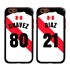 Personalized Peru Soccer Jersey Case for iPhone 6 / 6s – Hybrid – (Black Case, Red Silicone)
