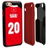 Personalized Tunisia Soccer Jersey Case for iPhone 6 / 6s – Hybrid – (Black Case, Red Silicone)
