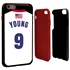Personalized USA Soccer Jersey Case for iPhone 6 Plus / 6s Plus – Hybrid – (Black Case, Red Silicone)
