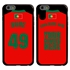 Personalized Portugal Soccer Jersey Case for iPhone 6 Plus / 6s Plus – Hybrid – (Black Case, Re Silicone)
