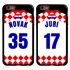 Personalized Croatia Soccer Jersey Case for iPhone 6 Plus / 6s Plus – Hybrid – (Black Case, Red Silicone)
