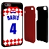 Personalized Croatia Soccer Jersey Case for iPhone 6 Plus / 6s Plus – Hybrid – (Black Case, Red Silicone)
