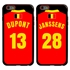 Personalized Belgium Soccer Jersey Case for iPhone 6 Plus / 6s Plus – Hybrid – (Black Case, Red Silicone)
