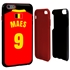 Personalized Belgium Soccer Jersey Case for iPhone 6 Plus / 6s Plus – Hybrid – (Black Case, Red Silicone)
