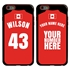 Personalized Canada Soccer Jersey Case for iPhone 6 Plus / 6s Plus – Hybrid – (Black Case, Red Silicone)
