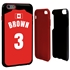 Personalized Canada Soccer Jersey Case for iPhone 6 Plus / 6s Plus – Hybrid – (Black Case, Red Silicone)
